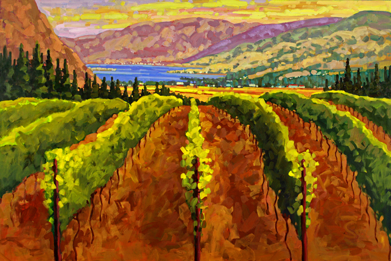 vineyard painting for dining room